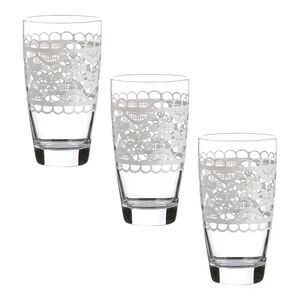 Cerve 3-Piece Sicilia Bianco Glass Set Clear and White 400ml Cerve 3-Piece Sicilia Bianco Glass Set Clear and White 400ml